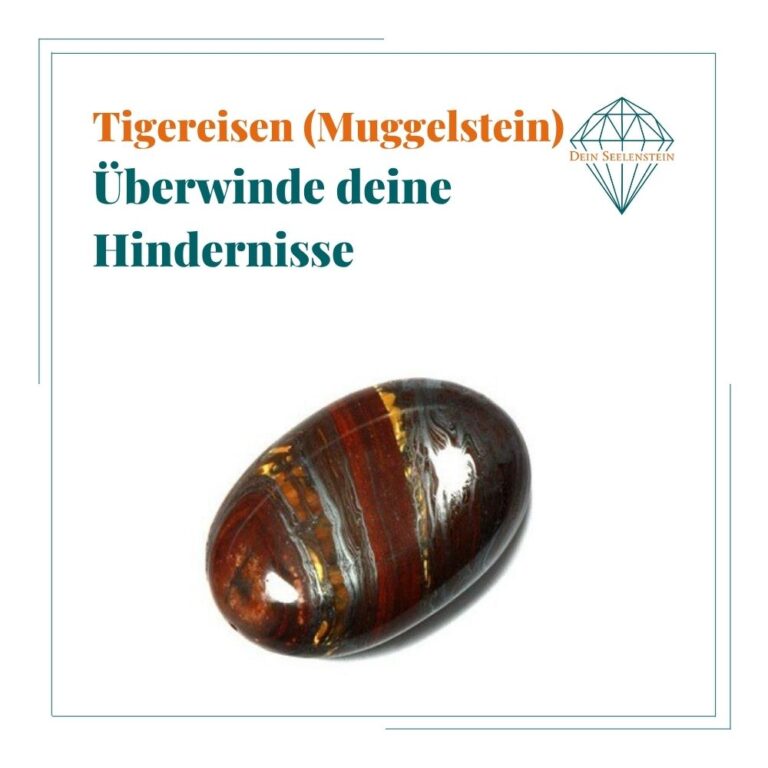 Trommelstein Tigereisen - Gebohrt Mit Lederband Aus Südafrika