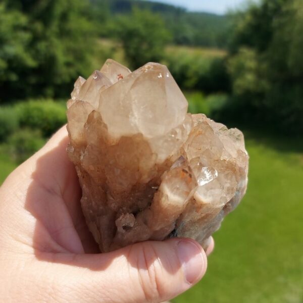 Seelenstein-Spezialstein-Citrine-Rauchquarz-Cluster