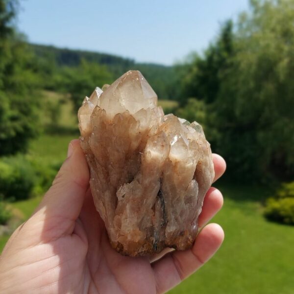 Seelenstein-Spezialstein-Citrine-Rauchquarz-Cluster