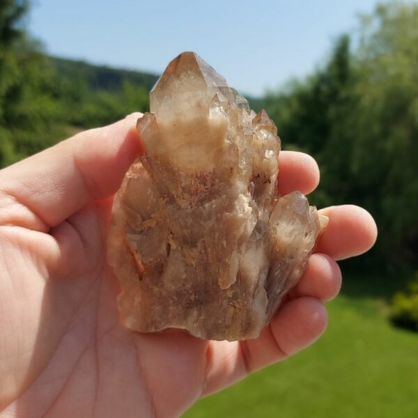 Seelenstein-Spezialstein-Citrine-Rauchquarz-Cluster