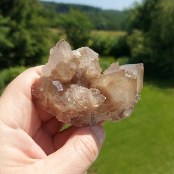 Seelenstein-Spezialstein-Citrine-Rauchquarz-Cluster