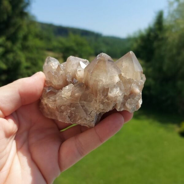 Seelenstein-Spezialstein-Citrine-Rauchquarz-Cluster