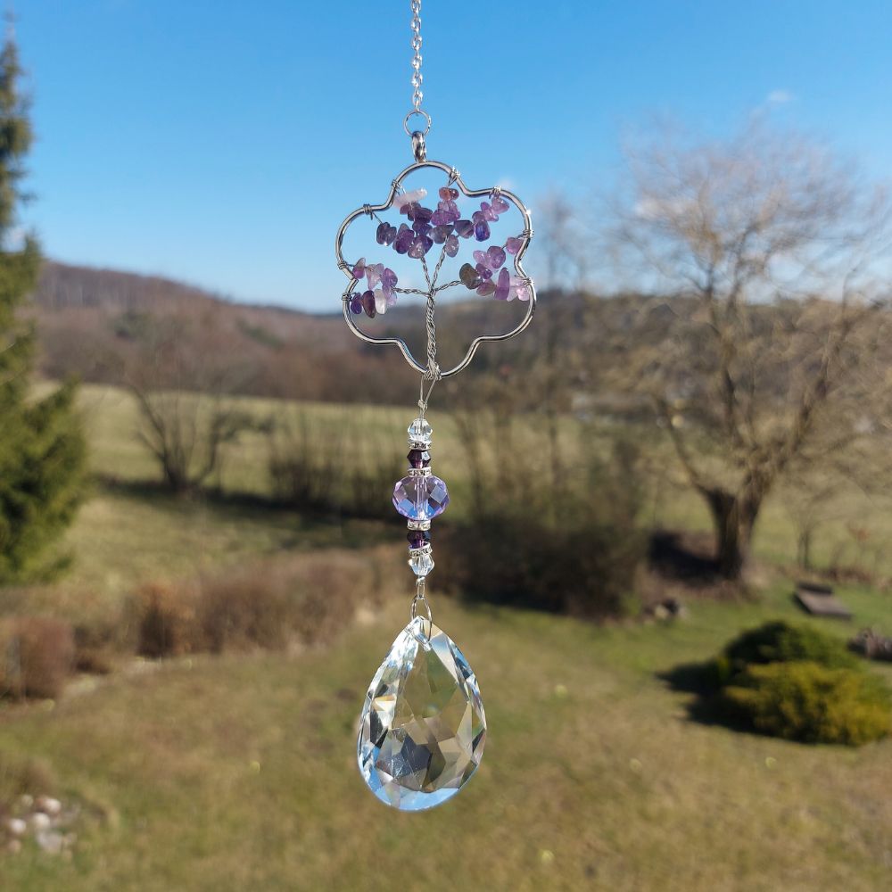 Gift Essentials Buntglas-Sonnenfänger – Kolibri Mit Rosa Blume, 17.8 Cm, Mit Saugnapf | Fensterdekoration Für Zuhause